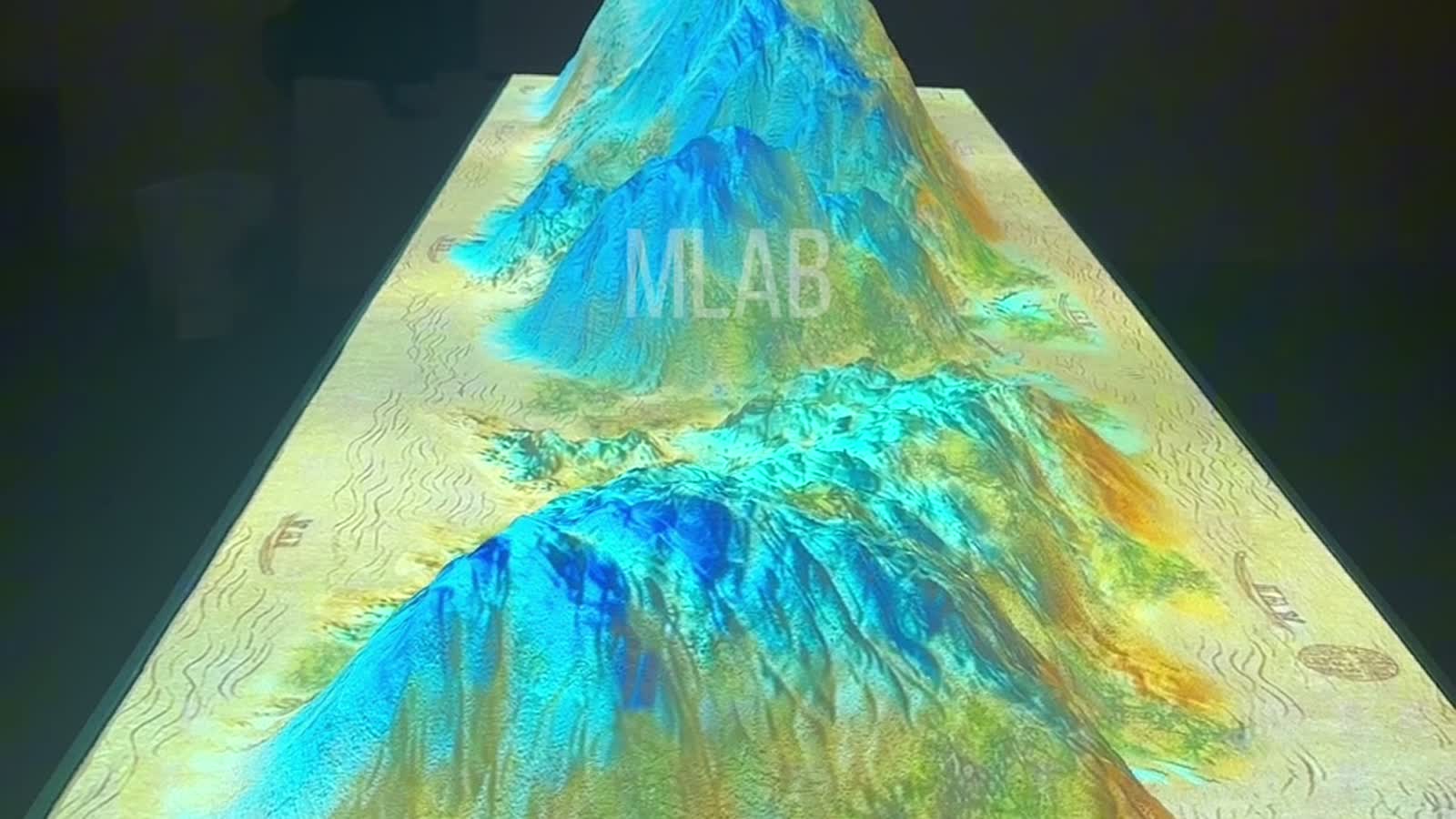 Starbucks · A Thousand Li of Rivers and Mountains — Projection-Mapped 3D Terrain